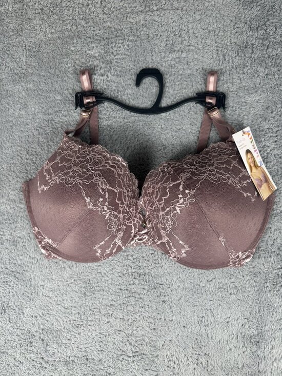 Joyspun Other - Joyspun Women's Lace Push Up Bra Underwire Padded Plum Purple Size 40D